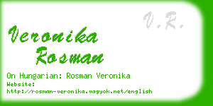 veronika rosman business card
